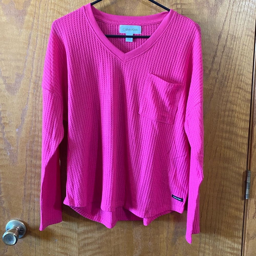 Calvin Klein: Hot Pink Waffle Knit